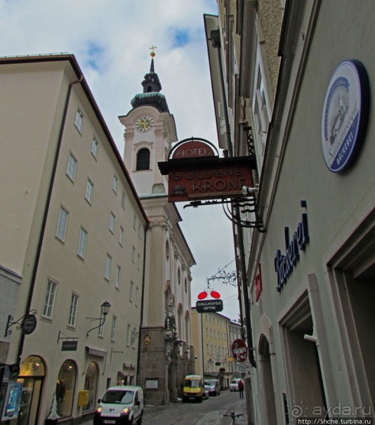 У подножия горы Капуцинов - квазипешеходная зона Зальцбурга