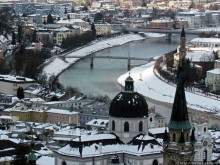 Второй уровень Зальцбурга - со стен крепости Хоэнзальцбург