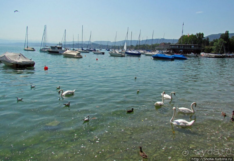 Водная гладь Цюрихского озера