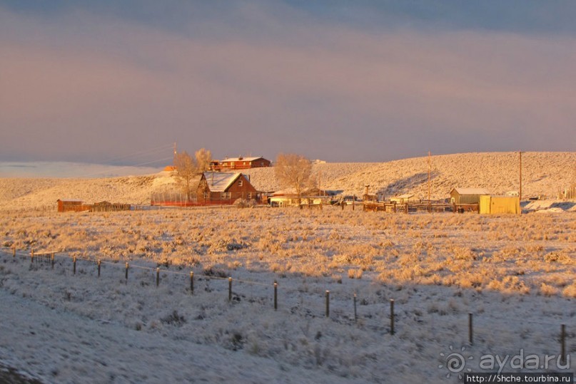 Прикольный рассвет в плоскогорье штата Вайоминг