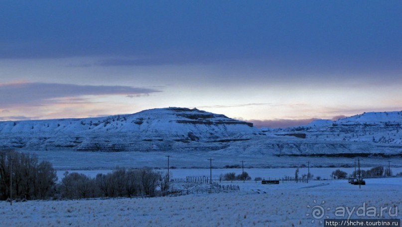 Прикольный рассвет в плоскогорье штата Вайоминг