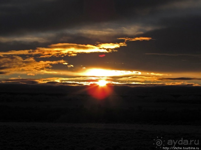Прикольный рассвет в плоскогорье штата Вайоминг