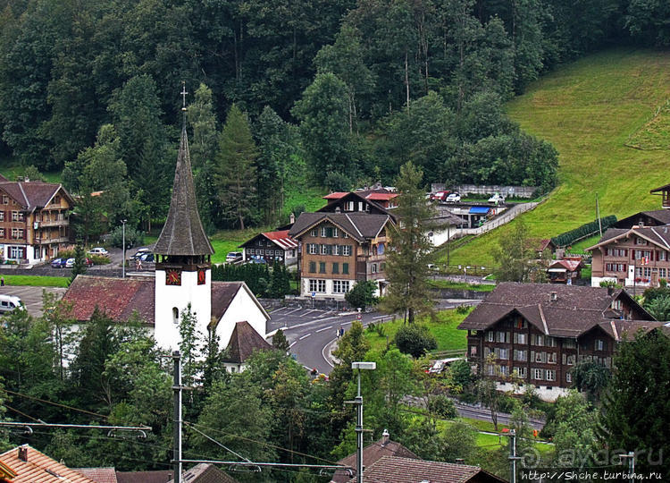 "Чистый фонтан" Лаутербрюннен — город в долине водопадов