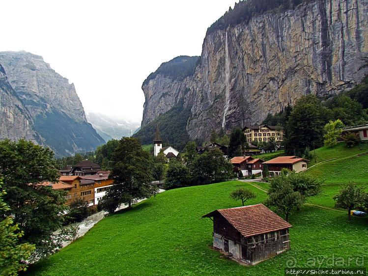 "Чистый фонтан" Лаутербрюннен — город в долине водопадов