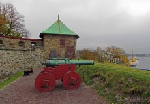 Крепость-парк Акерсхус, осенняя пьеса