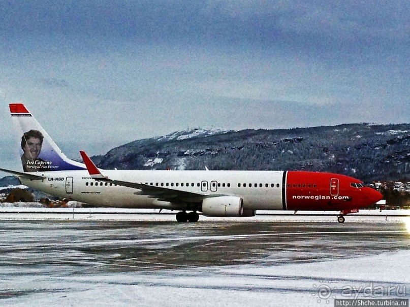 Аерофотосъемка фьерда Strindfjorden при взлете с Værnes
