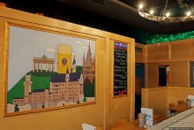 Немецкая еда и пиво на Причале Королевы в Веллингтоне