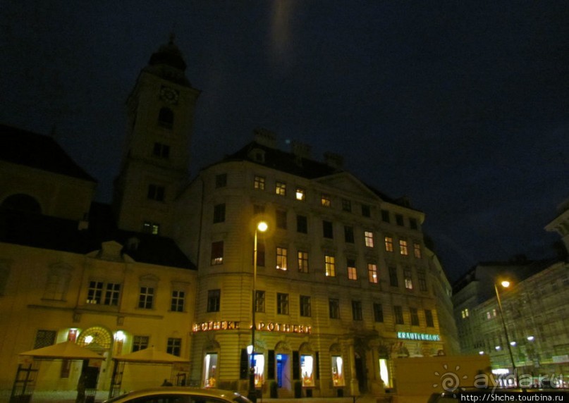 Ночная прогулка по Вене к церкви Votivkirche