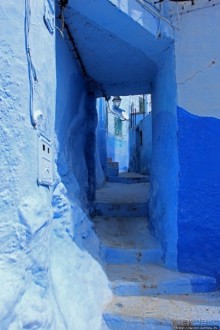 Вертикальный Шефшауэн — голубой город в Марокко