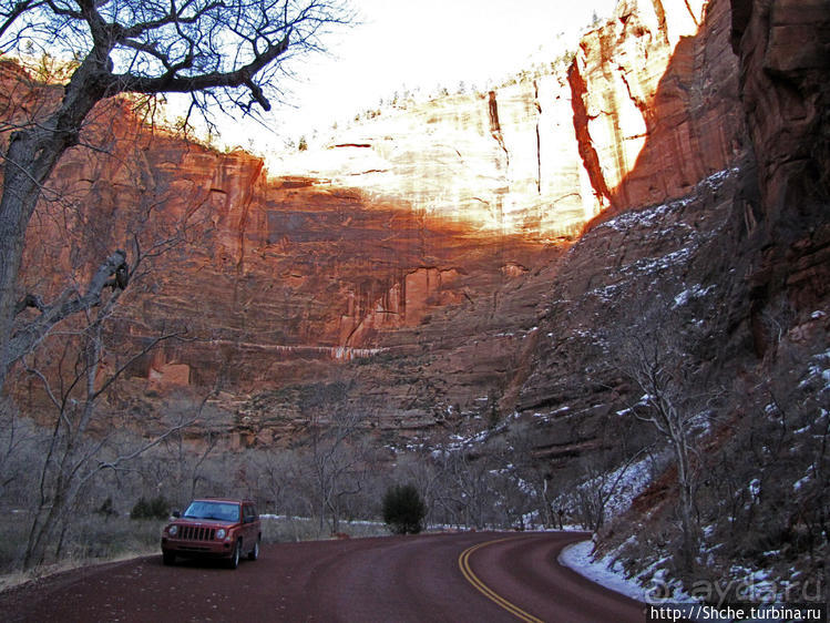 Национальный парк Зион — специфика зимнего автопосещения
