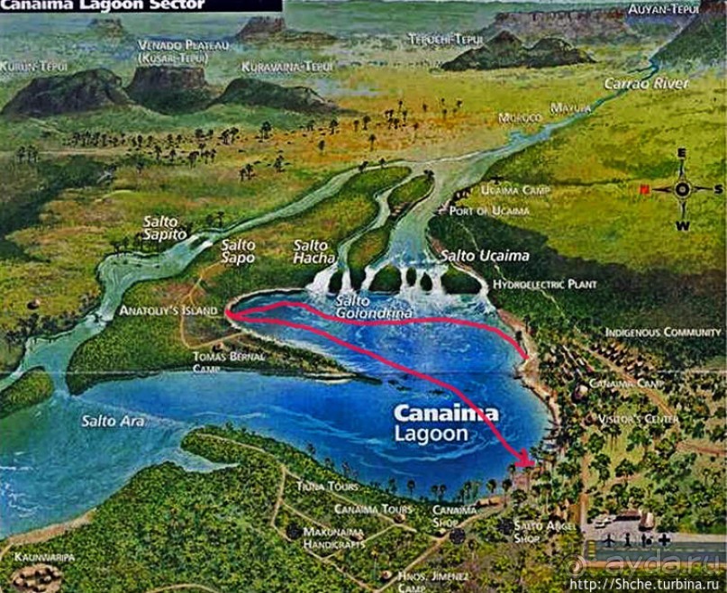 Водопады лагуны Канайма
