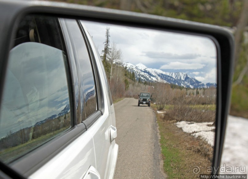 Гора Grand Teton и озеро Taggart, по нац.парку на авто