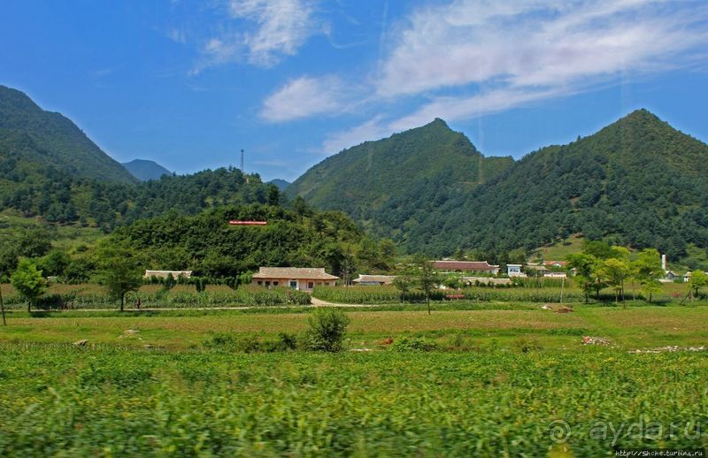 Катим по КНДР. Сельские пейзажи на востоке страны 