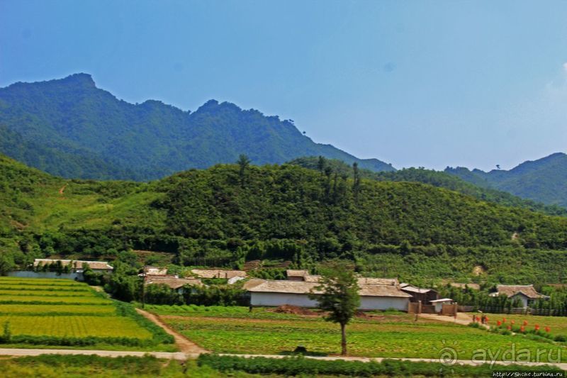 Катим по КНДР. Сельские пейзажи на востоке страны 