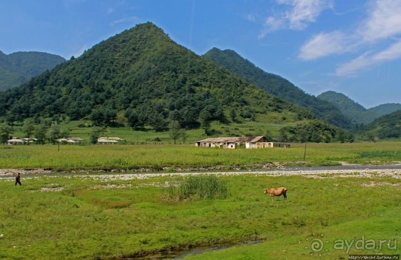 Катим по КНДР. Сельские пейзажи на востоке страны 