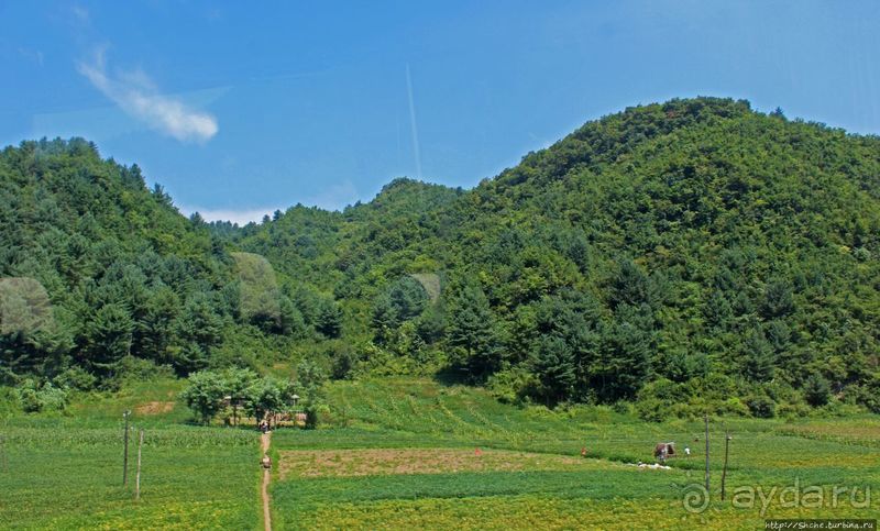 Катим по КНДР. Сельские пейзажи на востоке страны 