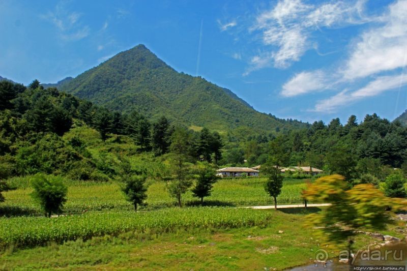 Катим по КНДР. Сельские пейзажи на востоке страны 