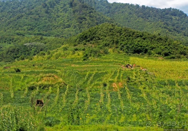 Катим по КНДР. Сельские пейзажи на востоке страны 
