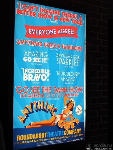 Возрожденный классический бродвейский мюзикл "Anything Goes"
