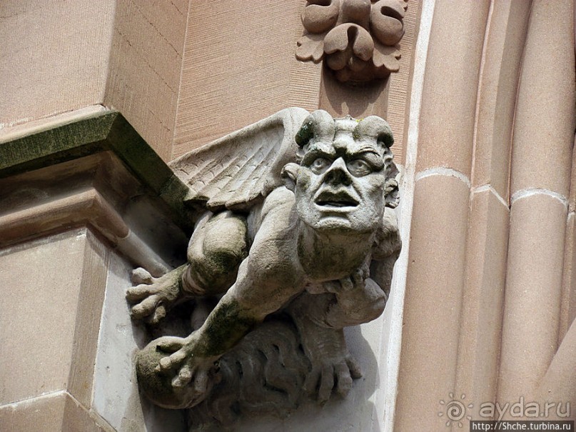 Причудливые водостоки замка Драхенсбург