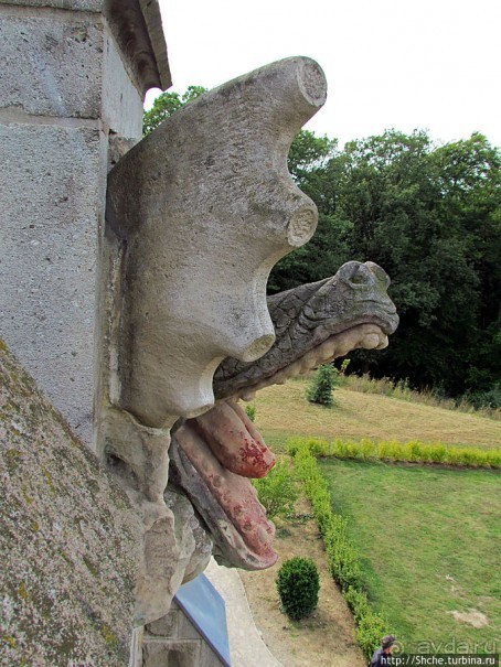 Причудливые водостоки замка Драхенсбург