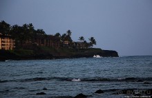 Над Лихуе опустились сумерки. Конец "трудового" дня на Кауаи