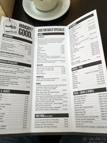 Раскрученное кафе, специализирующееся на фиш-н-чипс