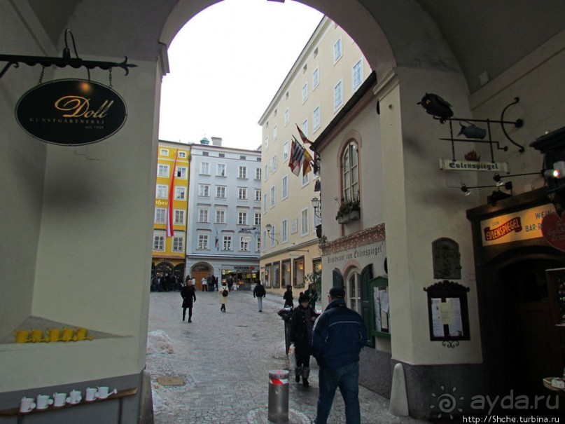 Три уровня центра Зальцбурга. Уровень 1 - улицы и площади