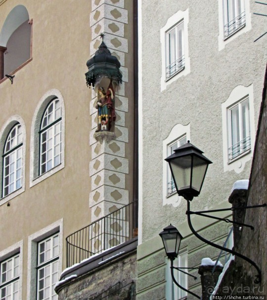 Три уровня центра Зальцбурга. Уровень 1 - улицы и площади