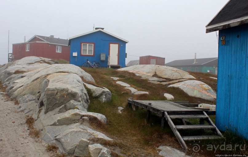 Ледяной порой Аасиаат из тумана выплывает