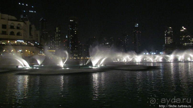 Дубайский хит. Свето-музыкальное шоу фонтанов ночью