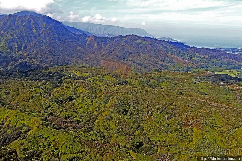 Над Кауаи на вертолете. Этап 1. Горы и водопады