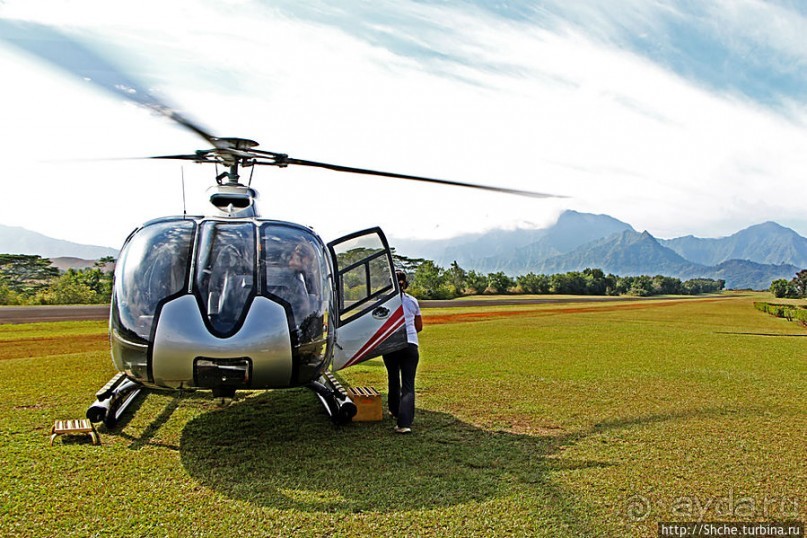 Над Кауаи на вертолете. Этап 1. Горы и водопады