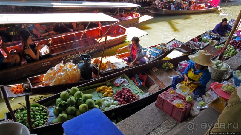 По каналам тайской Венеции — плавучая деревня-рынок