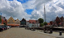 Гавань Хузума — самое живописное и оживленное место города