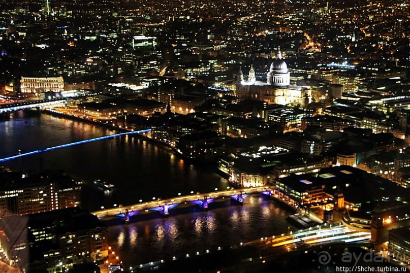 Ночной Лондон со смотровой небоскреба "The Shard" (Осколок)
