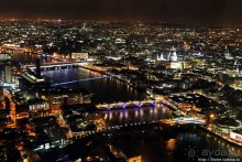 Ночной Лондон со смотровой небоскреба "The Shard" (Осколок)