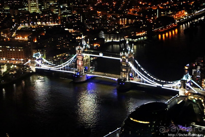Ночной Лондон со смотровой небоскреба "The Shard" (Осколок)