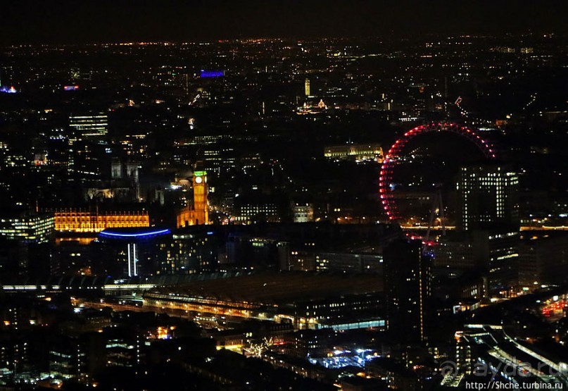 Ночной Лондон со смотровой небоскреба "The Shard" (Осколок)