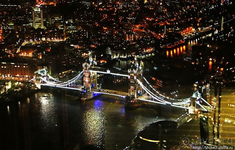 Ночной Лондон со смотровой небоскреба "The Shard" (Осколок)