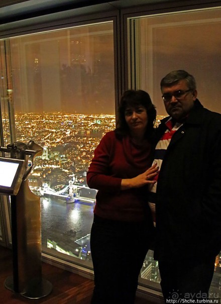 Ночной Лондон со смотровой небоскреба "The Shard" (Осколок)