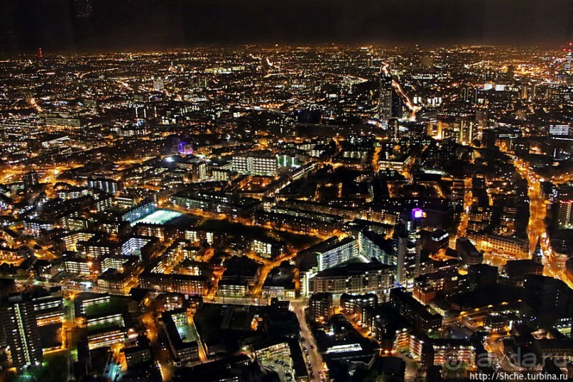 Ночной Лондон со смотровой небоскреба "The Shard" (Осколок)