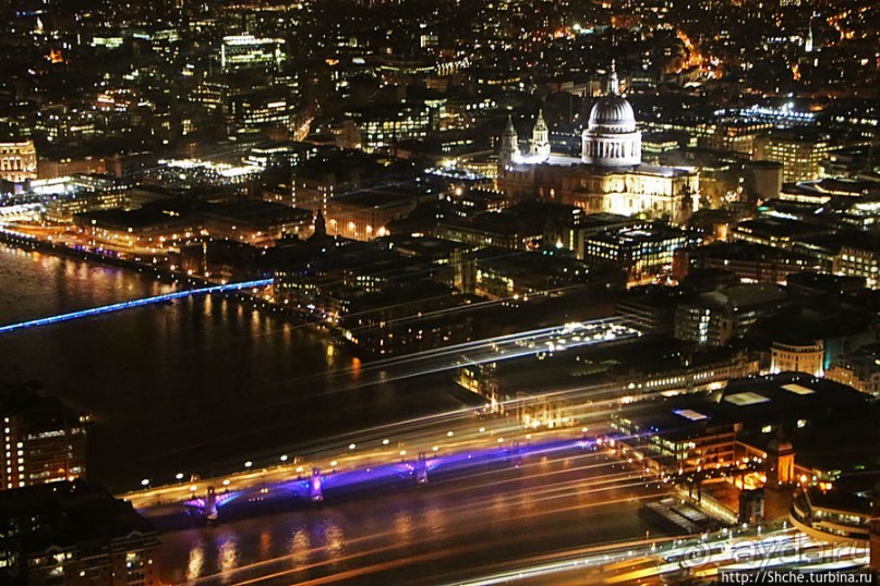 Ночной Лондон со смотровой небоскреба "The Shard" (Осколок)