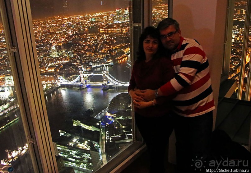 Ночной Лондон со смотровой небоскреба "The Shard" (Осколок)