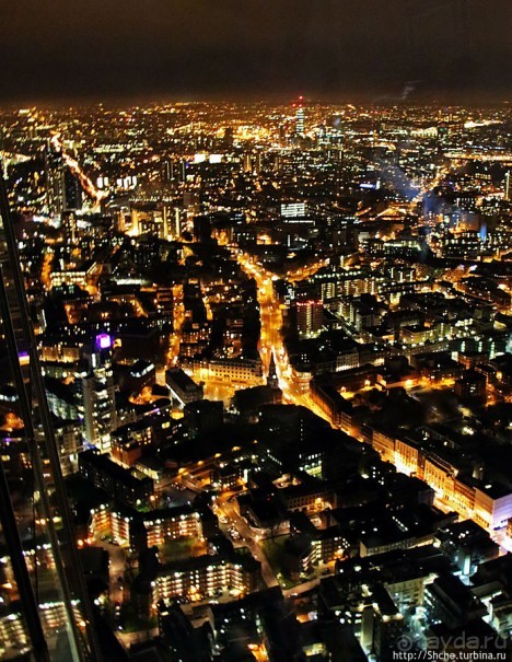 Ночной Лондон со смотровой небоскреба "The Shard" (Осколок)