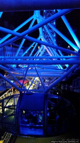 Огни ночного Лондона с феерического колеса обозрения