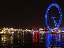 Огни ночного Лондона с феерического колеса обозрения