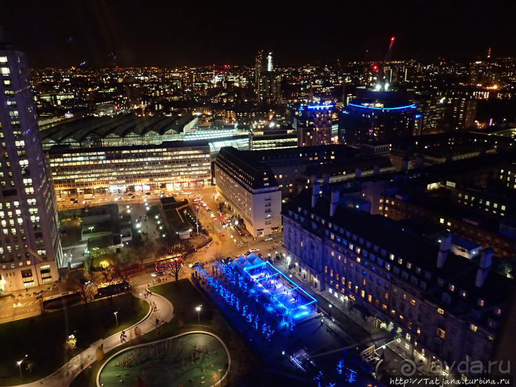 Огни ночного Лондона с феерического колеса обозрения