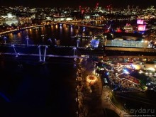 Огни ночного Лондона с феерического колеса обозрения