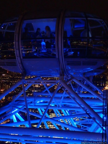 Огни ночного Лондона с феерического колеса обозрения